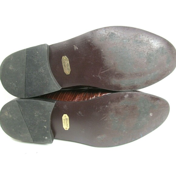 Stacy Adams Genuine Snake Full Strap Tassel Loafers Mens Brown Size US 11 M - Picture 3 of 9